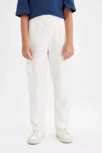 DeFacto Carrot Fit Carrot Cut Cargo Pocket Sweatpants Girls - Image 4