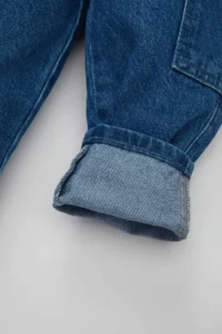 DeFacto Baby Boy Straight Leg Elastic Waist Cargo Pocket Jean Pants - Image 4
