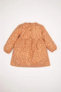DeFacto Baby Girl Floral Long Sleeve Buttoned Twill Dress - Image 5