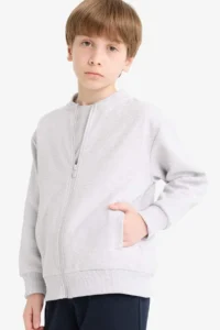 DeFacto College Collar Bomber School Cardigan Boy - Image 3