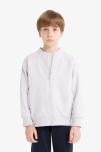 DeFacto College Collar Bomber School Cardigan Boy - Image 5