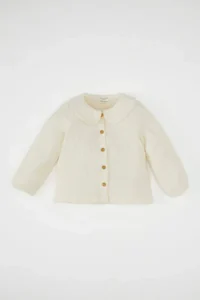 DeFacto Baby Girl School Baby Collar Long Sleeve Buttoned Muslin Shirt