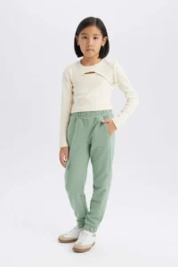 DeFacto Cargo Pocket Elastic Waist Jogger Sweatpants Girls - Image 2