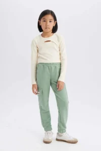 DeFacto Cargo Pocket Elastic Waist Jogger Sweatpants Girls - Image 3