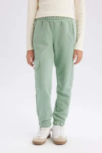 DeFacto Cargo Pocket Elastic Waist Jogger Sweatpants Girls - Image 4