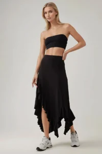 Hiccup Drapeli Asymmetric Maxi Skirt - Image 5