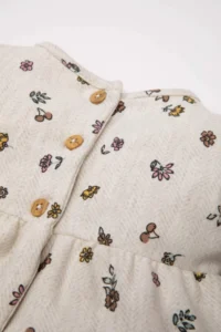 DeFacto Baby Girl Floral Patterned Ruffle Long Sleeve Twill Dress - Image 4