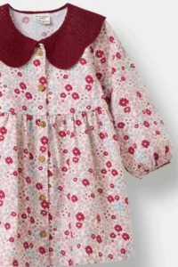 DeFacto Baby Girl Infant Floral Collar Long Sleeve Twill Dress (25 AU) - Image 2