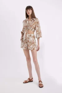 DeFacto High Waist Short Hem Voile Shorts - Image 3