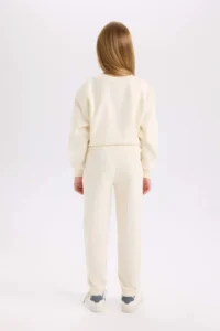 DeFacto Girl's Basic Plain Jogger Sweatpants with Elastic Waist Cuff - Image 6