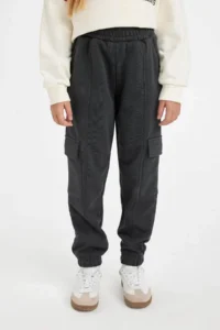 DeFacto Cargo Pocket Elastic Waist Jogger Sweatpants Girls - Image 4