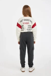 DeFacto Cargo Pocket Elastic Waist Jogger Sweatpants Girls - Image 6