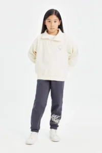 DeFacto Printed Elastic Waist Jogger Sweatpants Girls - Image 2