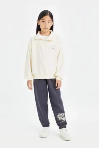 DeFacto Printed Elastic Waist Jogger Sweatpants Girls - Image 3