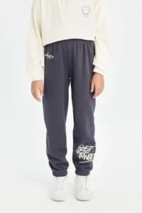 DeFacto Printed Elastic Waist Jogger Sweatpants Girls - Image 4