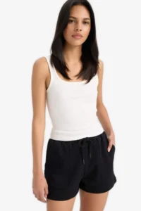 DeFacto Regular Fit Stretchy Waisted Bermuda Shorts D3327ax25sp - Image 4
