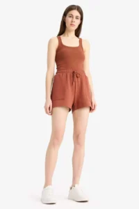DeFacto Regular Fit Beli Laced with pocket Shorts