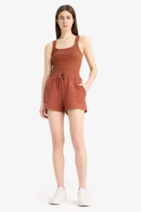 DeFacto Regular Fit Beli Laced with pocket Shorts - Image 3