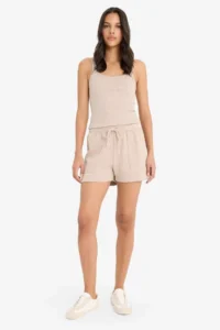 DeFacto Regular Fit Beli Laced with pocket Shorts