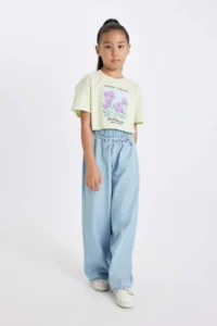 DeFacto Girl's Wide Leg Jean Pants - Image 2