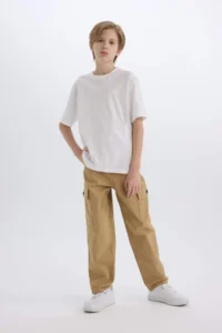 DeFacto Loose Fit Standard Leg Gabardine Trousers Boy