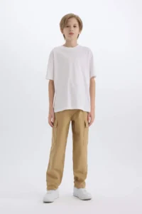DeFacto Loose Fit Standard Leg Gabardine Trousers Boy - Image 2