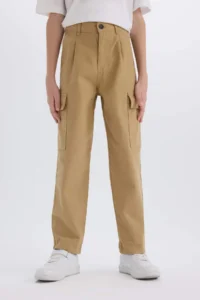 DeFacto Loose Fit Standard Leg Gabardine Trousers Boy - Image 4
