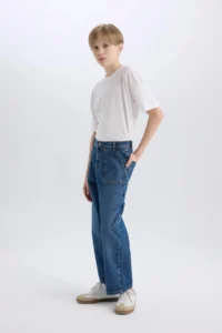 DeFacto Wide Leg Jeans Pants Boys' - Image 3