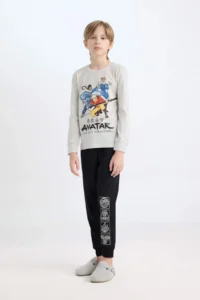 DeFacto Boy's Pajama Set Avatar the Last Airbender Long Sleeve Top Long Bottom - Image 2