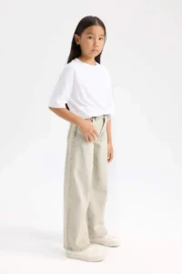 DeFacto Wide Leg Wide Leg Pocket Pants Girl - Image 4