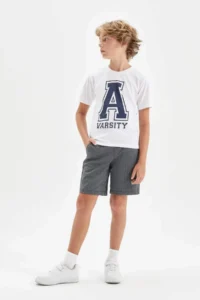 DeFacto Basic Plain Shorts Boys' - Image 2