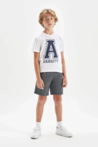 DeFacto Basic Plain Shorts Boys' - Image 3