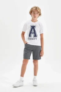 DeFacto Basic Plain Shorts Boys' - Image 4