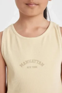 DeFacto Girl's Printed Ribbed Camisole Sleeveless Summer Dress - Image 3