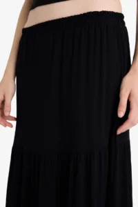DeFacto High Waist Crinkle Viscose Maxi Skirt - Image 5