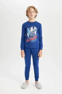 DeFacto Boy's Pajama Set Batman Long Sleeve Top Long Bottom