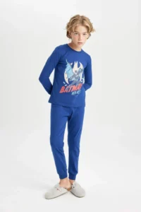 DeFacto Boy's Pajama Set Batman Long Sleeve Top Long Bottom - Image 2