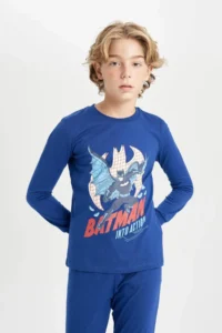 DeFacto Boy's Pajama Set Batman Long Sleeve Top Long Bottom - Image 3