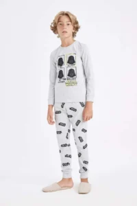 DeFacto Boy's Pajama Set Star Wars Long Sleeve Top Long Bottom - Image 2
