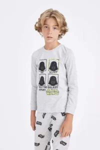 DeFacto Boy's Pajama Set Star Wars Long Sleeve Top Long Bottom - Image 4