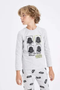 DeFacto Boy's Pajama Set Star Wars Long Sleeve Top Long Bottom - Image 5