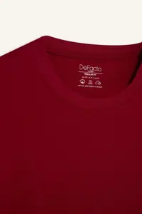 DeFacto 100% Cotton Crew Neck Heart Printed Short Sleeve T-Shirt - Image 6