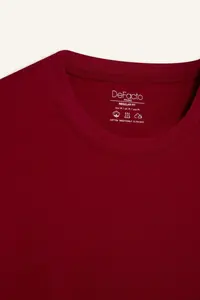 DeFacto 100% Cotton Crew Neck Heart Printed Short Sleeve T-Shirt - Image 7