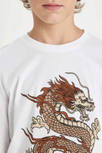 DeFacto Boy's Pajama Set Printed Long Sleeve Top Long Bottom - Image 5