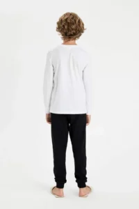 DeFacto Boy's Pajama Set Printed Long Sleeve Top Long Bottom - Image 6