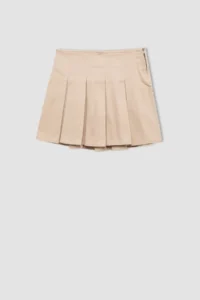 DeFacto Pleated Normal Waist Basic Plain Gabardine Mini Skirt - Image 8