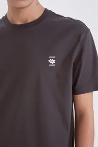 DeFacto 100% Cotton Regular Fit Crew Neck Back Printed Short Sleeve T-Shirt - Image 5