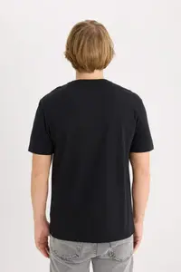 DeFacto 100% Cotton Regular Fit Crew Neck Printed Short Sleeve T-Shirt - Image 6
