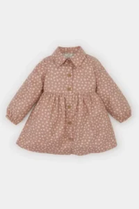DeFacto Baby Girl Floral Long Sleeve Flannel Dress