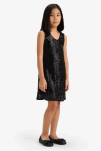 DeFacto Sleeveless sequined Dress Girls' - Image 2